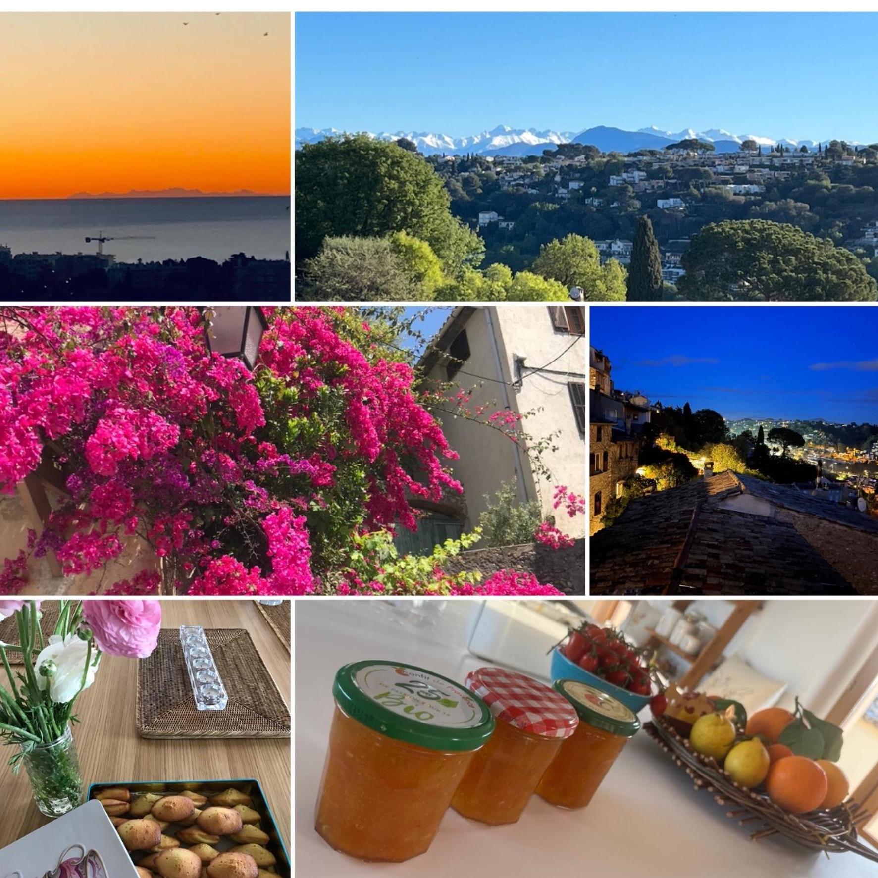 Bed & Breakfast Les Hauts De Cagnes Vue Mer Et Montagne Apartment Bagian luar foto