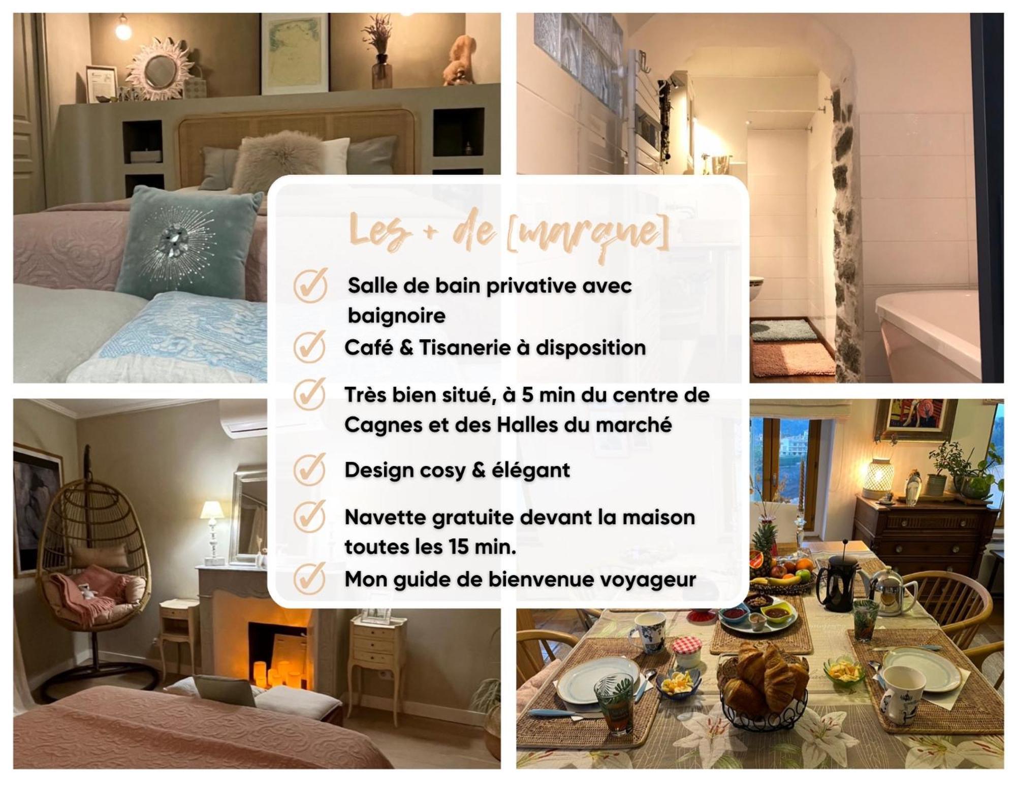 Bed & Breakfast Les Hauts De Cagnes Vue Mer Et Montagne Apartment Bagian luar foto